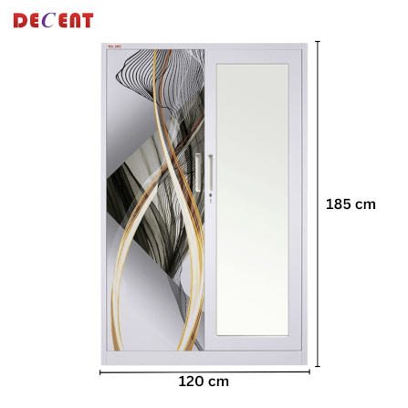 ตู้เสื้อผ้า บานเปิด 2 ประตู DECENT ลาย MITEE 120ซม._1